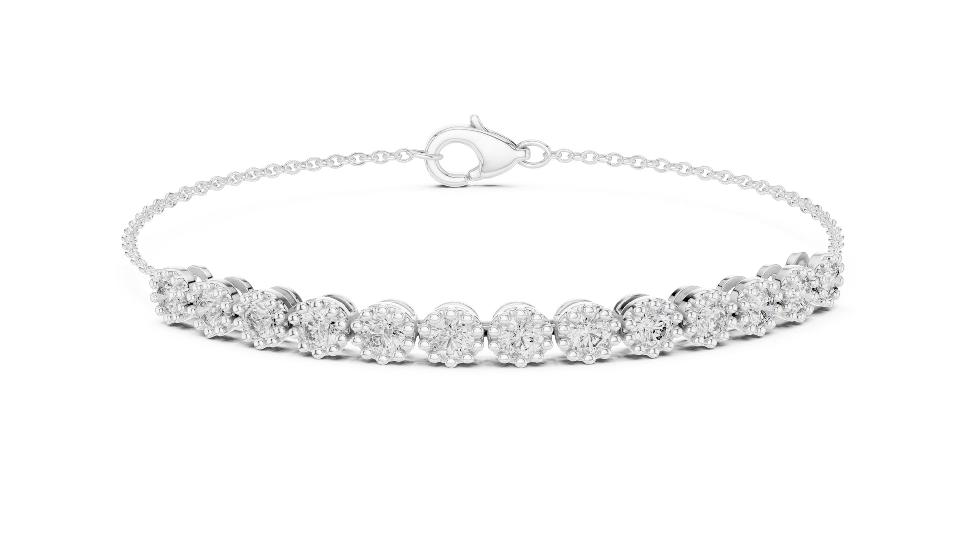 Round Tennis Lab Grown Diamond Bracelet