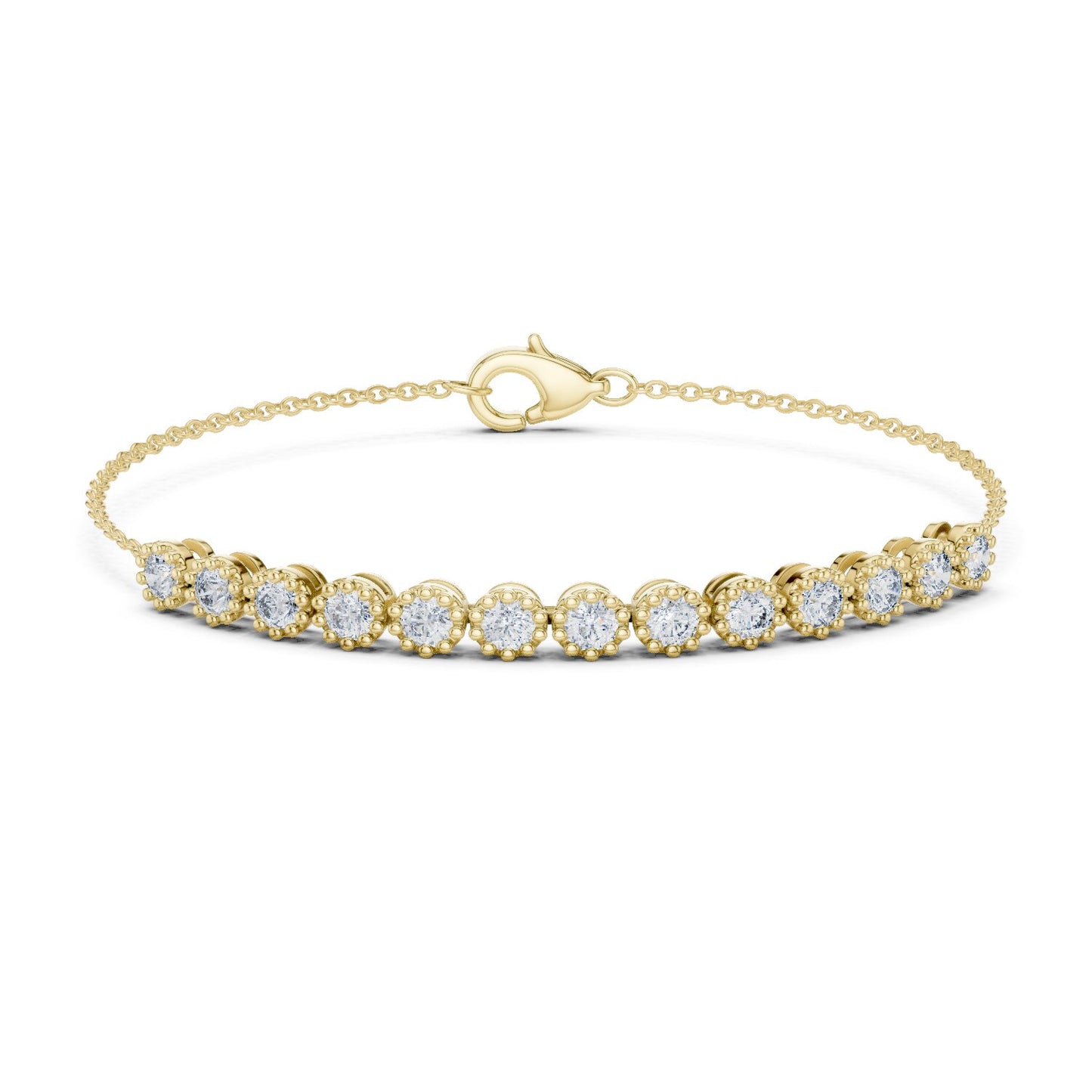Round Tennis Lab Grown Diamond Bracelet