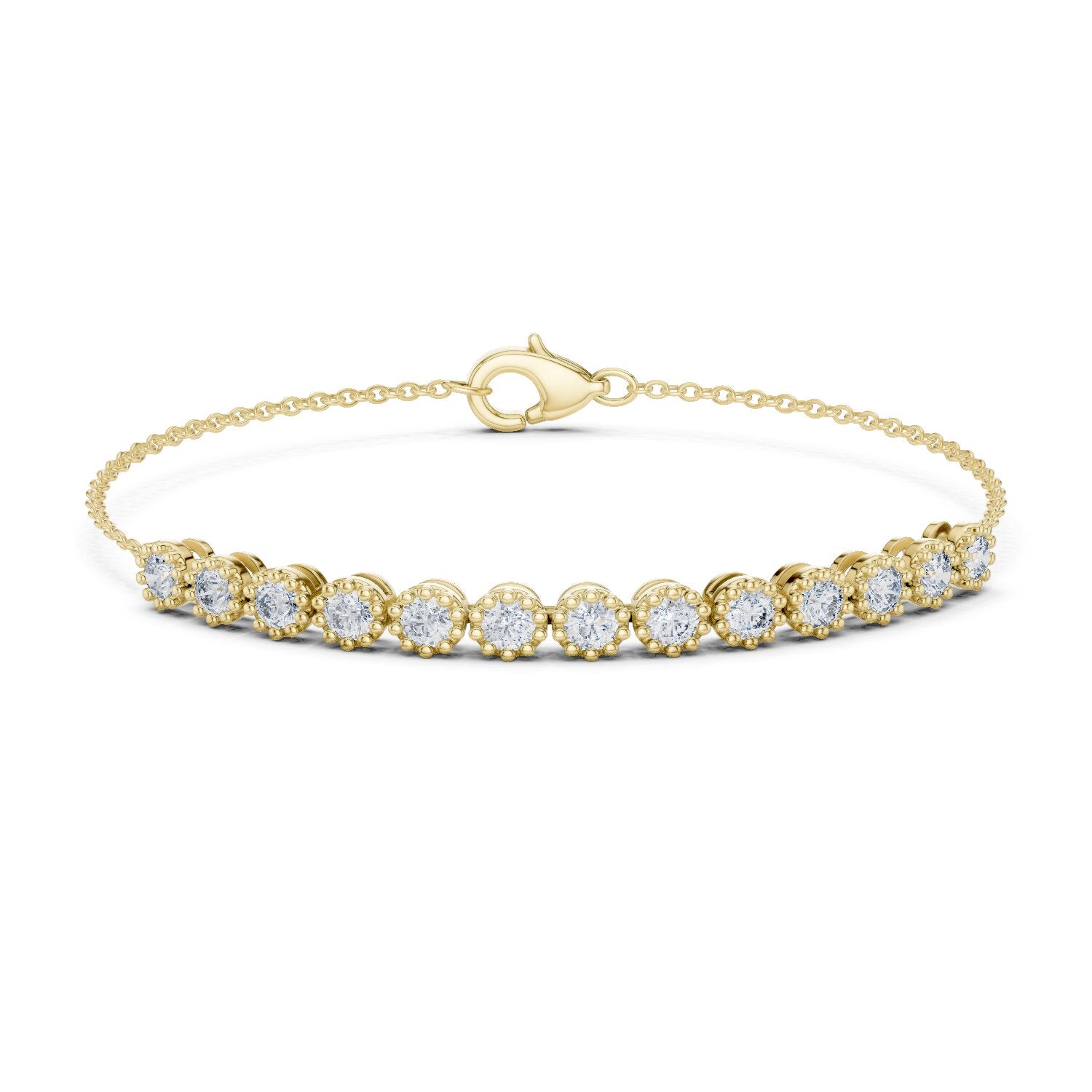 Round Tennis Lab Grown Diamond Bracelet