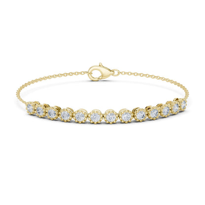 Round Tennis Lab Grown Diamond Bracelet
