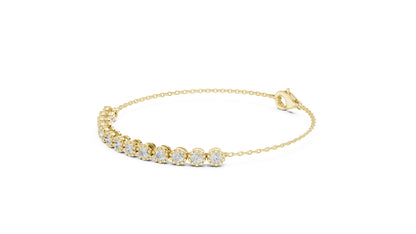 Round Tennis Lab Grown Diamond Bracelet