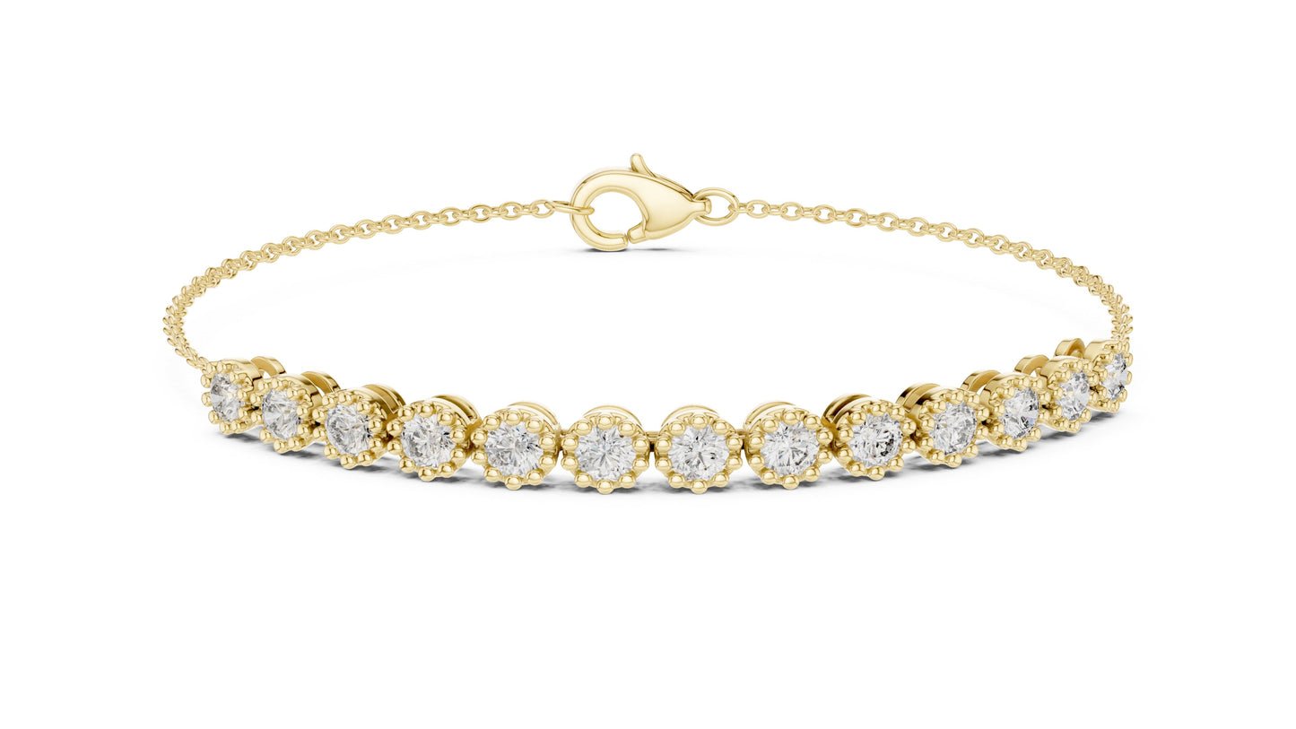 Round Tennis Lab Grown Diamond Bracelet