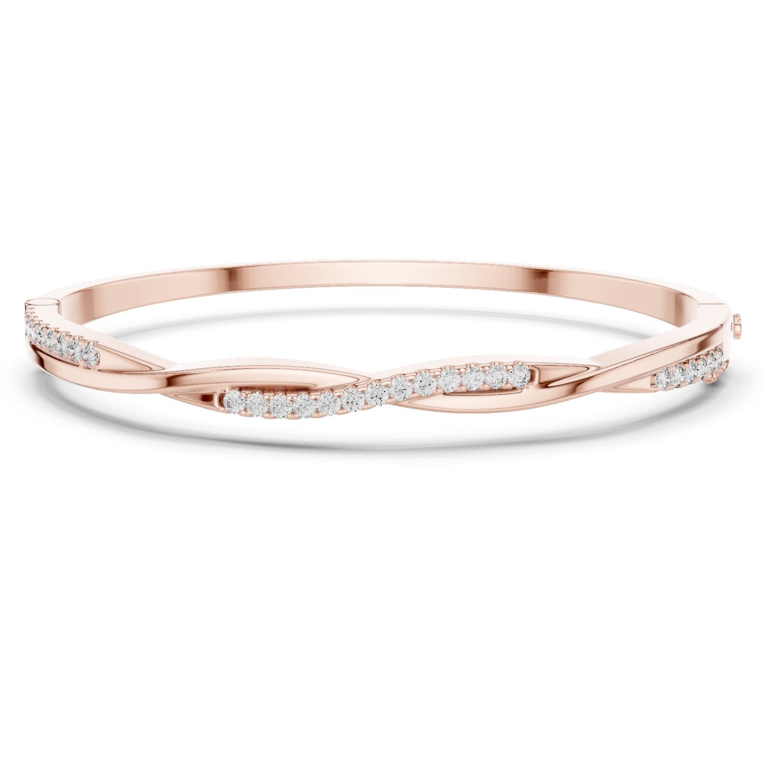 Round Bangle Lab Grown Diamond Bracelet