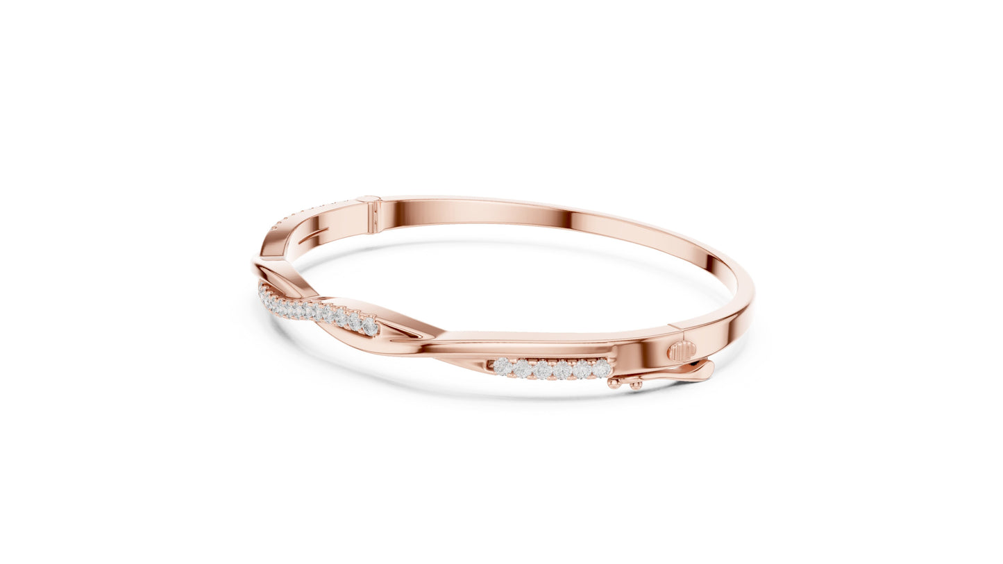 Round Bangle Lab Grown Diamond Bracelet
