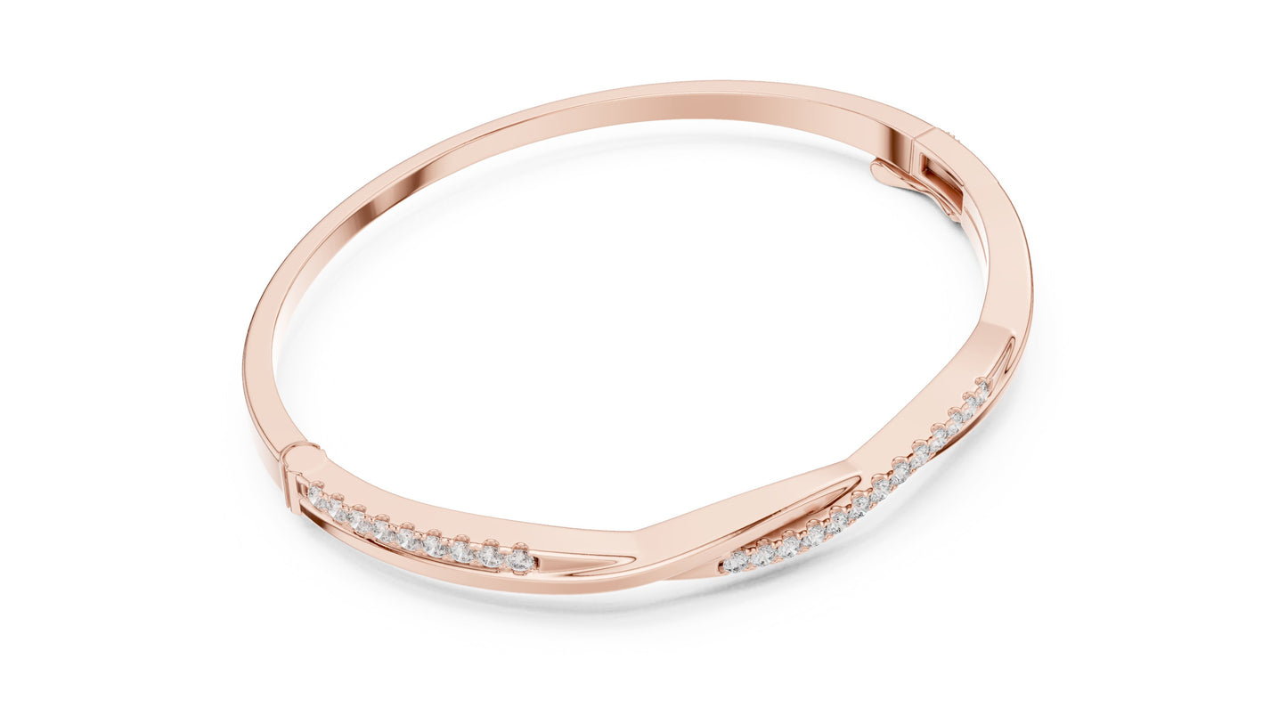 Round Bangle Lab Grown Diamond Bracelet