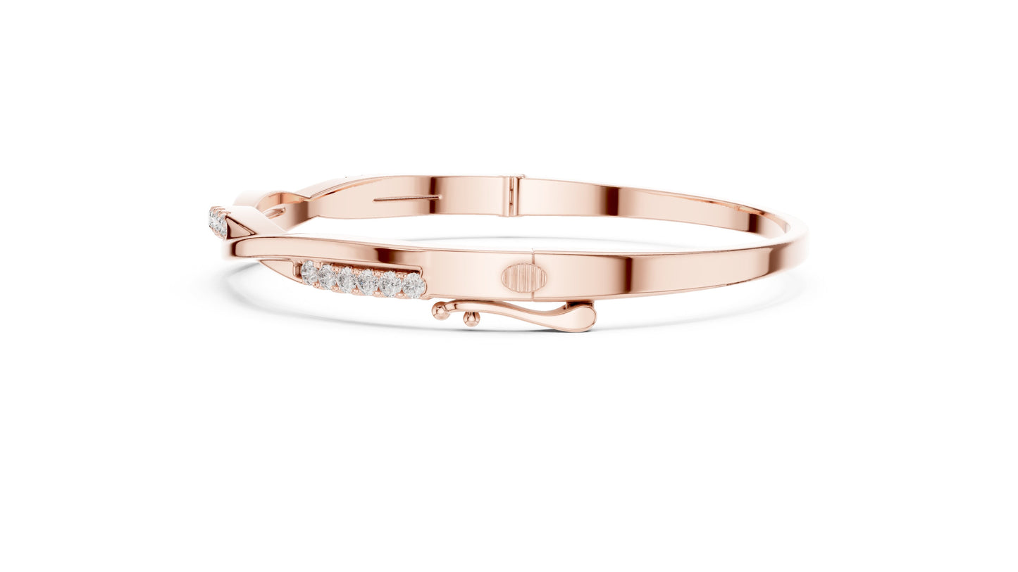 Round Bangle Lab Grown Diamond Bracelet