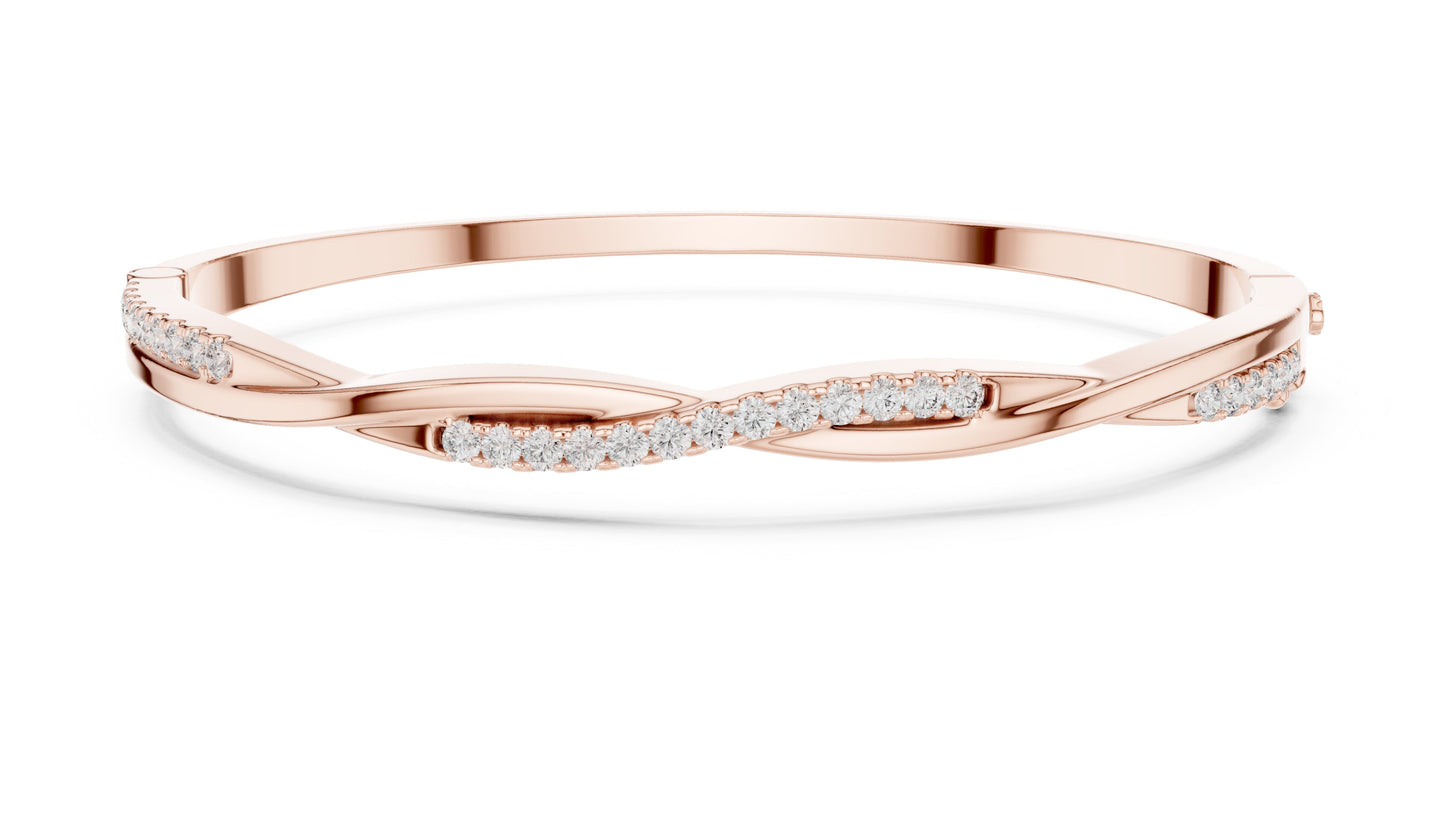Round Bangle Lab Grown Diamond Bracelet