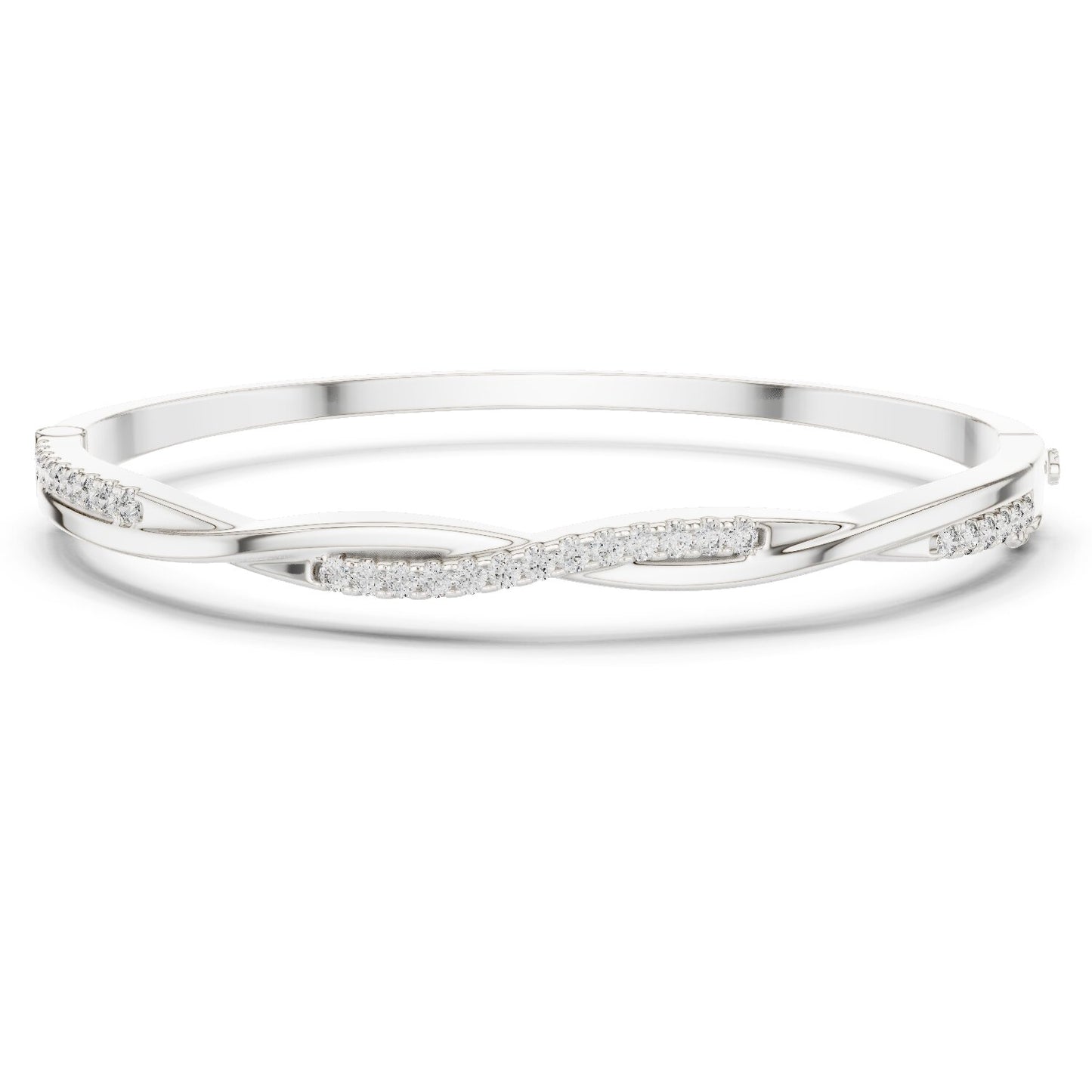 Round Bangle Lab Grown Diamond Bracelet