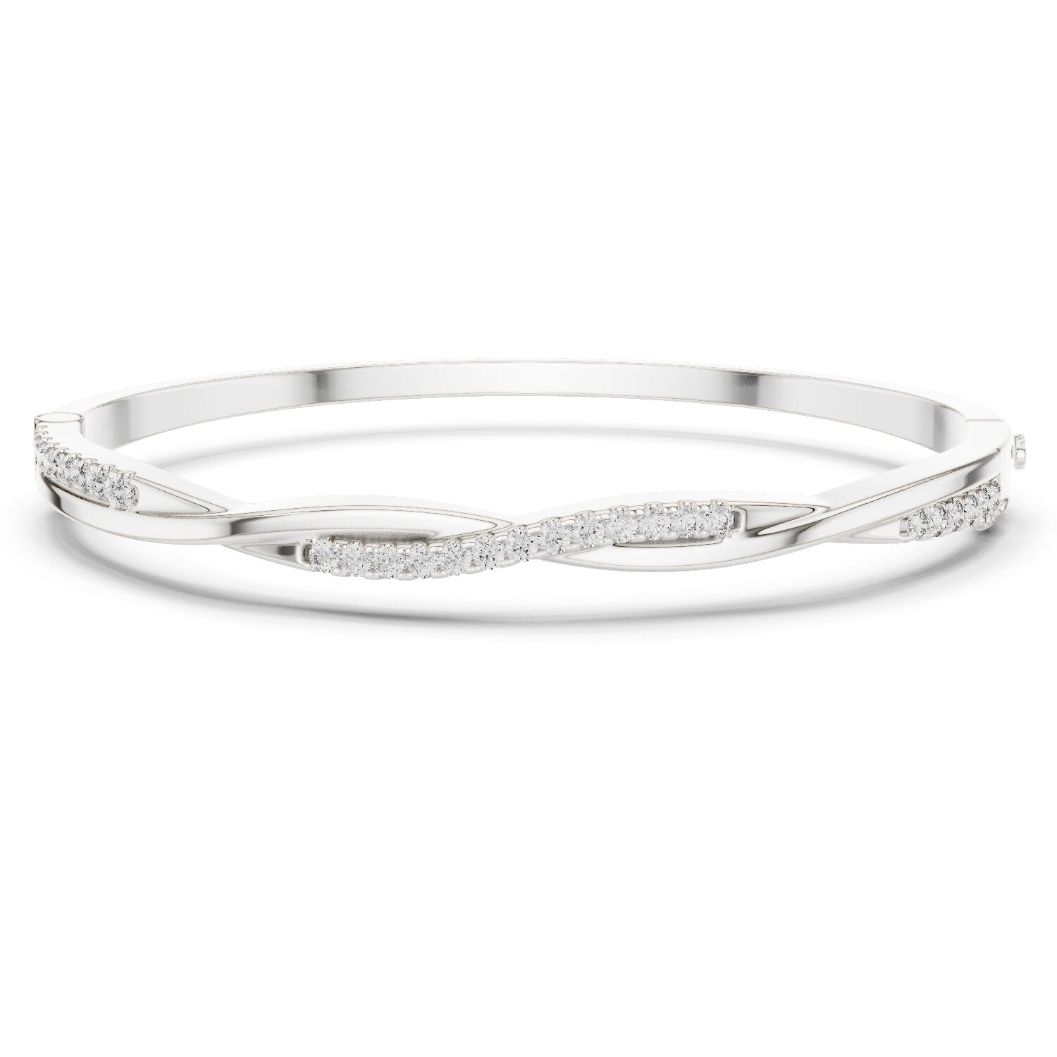 Round Bangle Lab Grown Diamond Bracelet