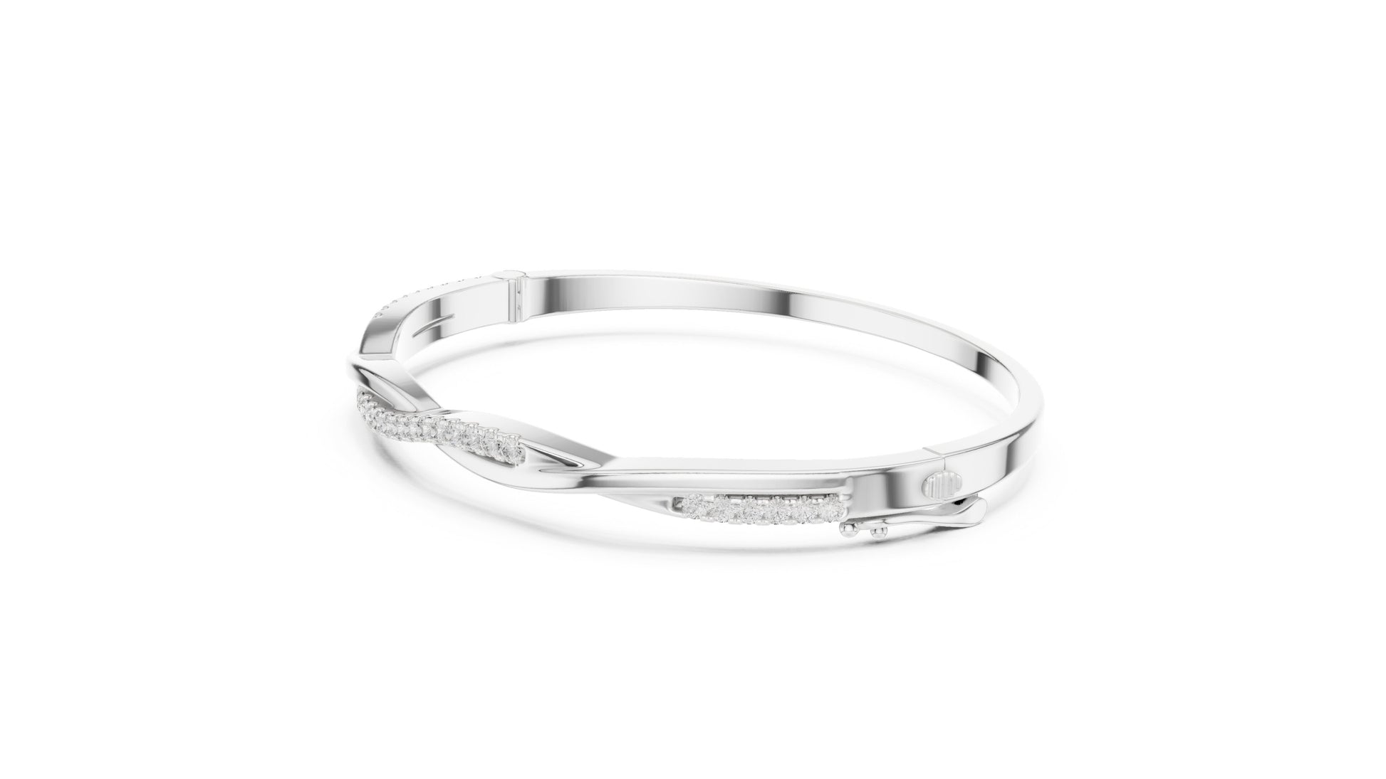Round Bangle Lab Grown Diamond Bracelet