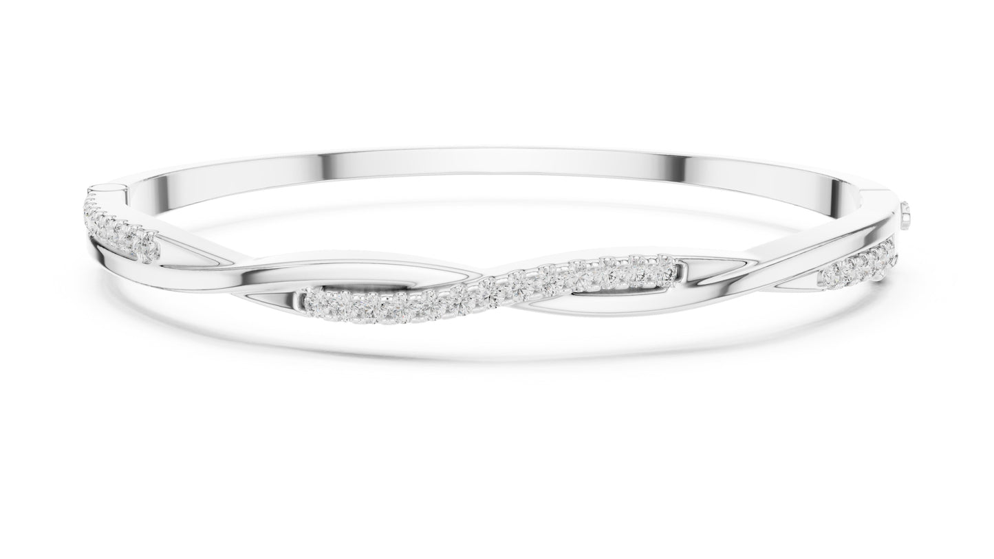 Round Bangle Lab Grown Diamond Bracelet