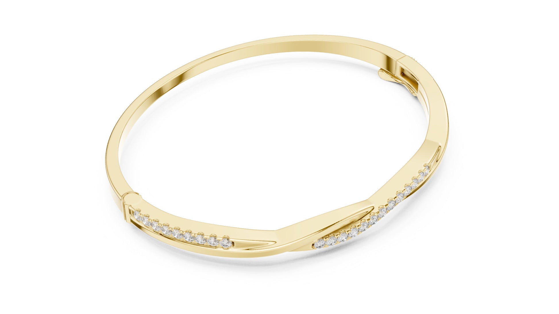 Round Bangle Lab Grown Diamond Bracelet