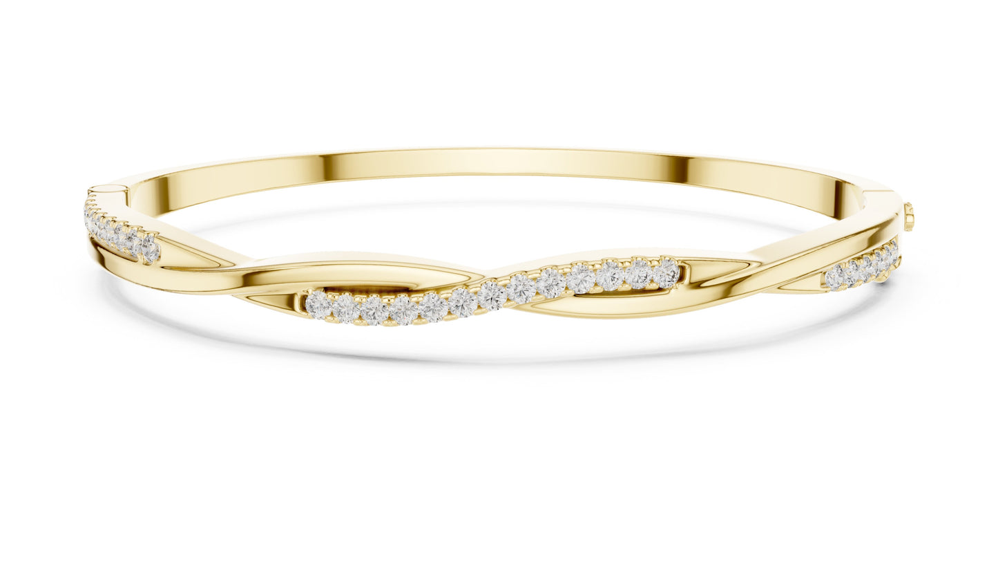Round Bangle Lab Grown Diamond Bracelet