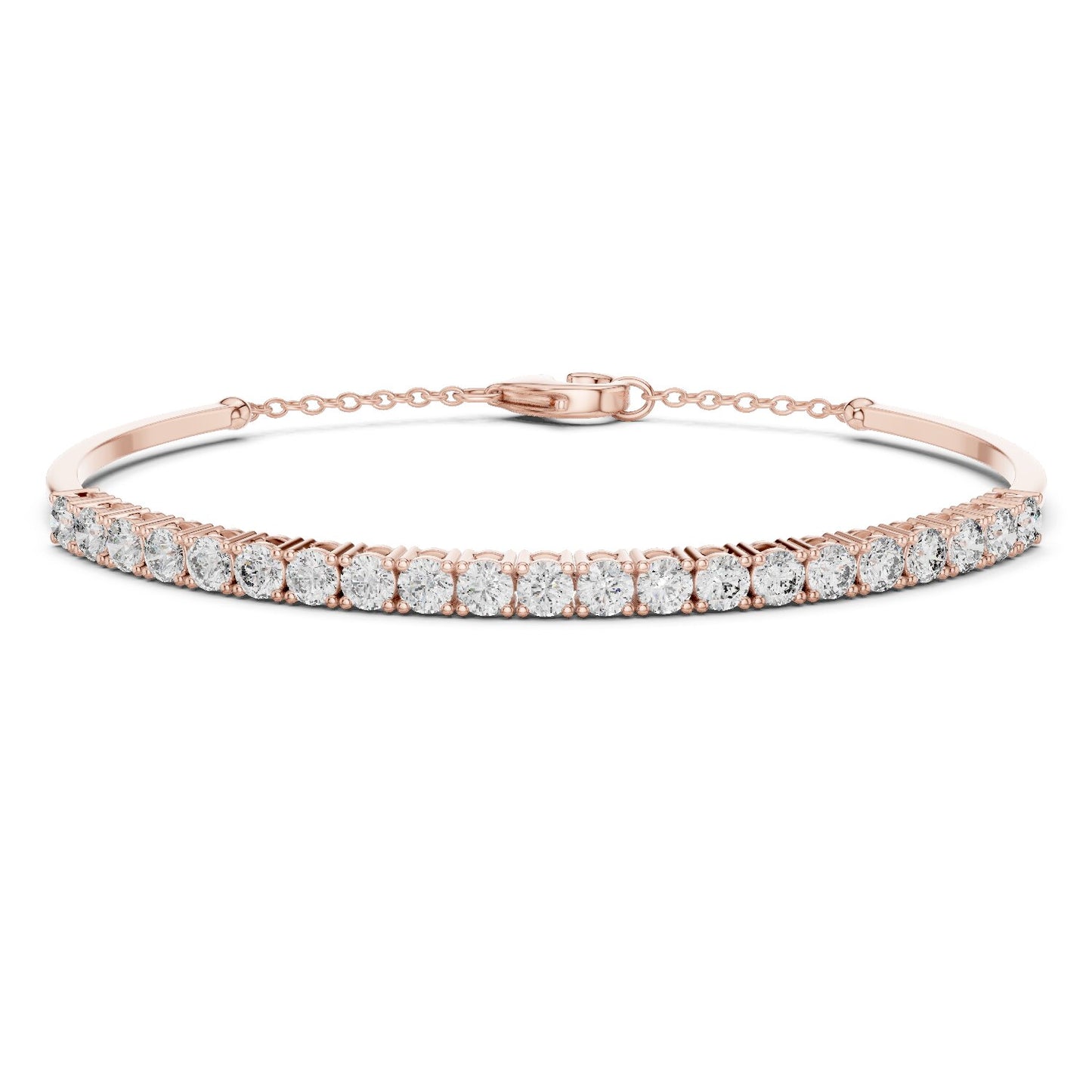 Round Bangle Lab Grown Diamond Bracelet