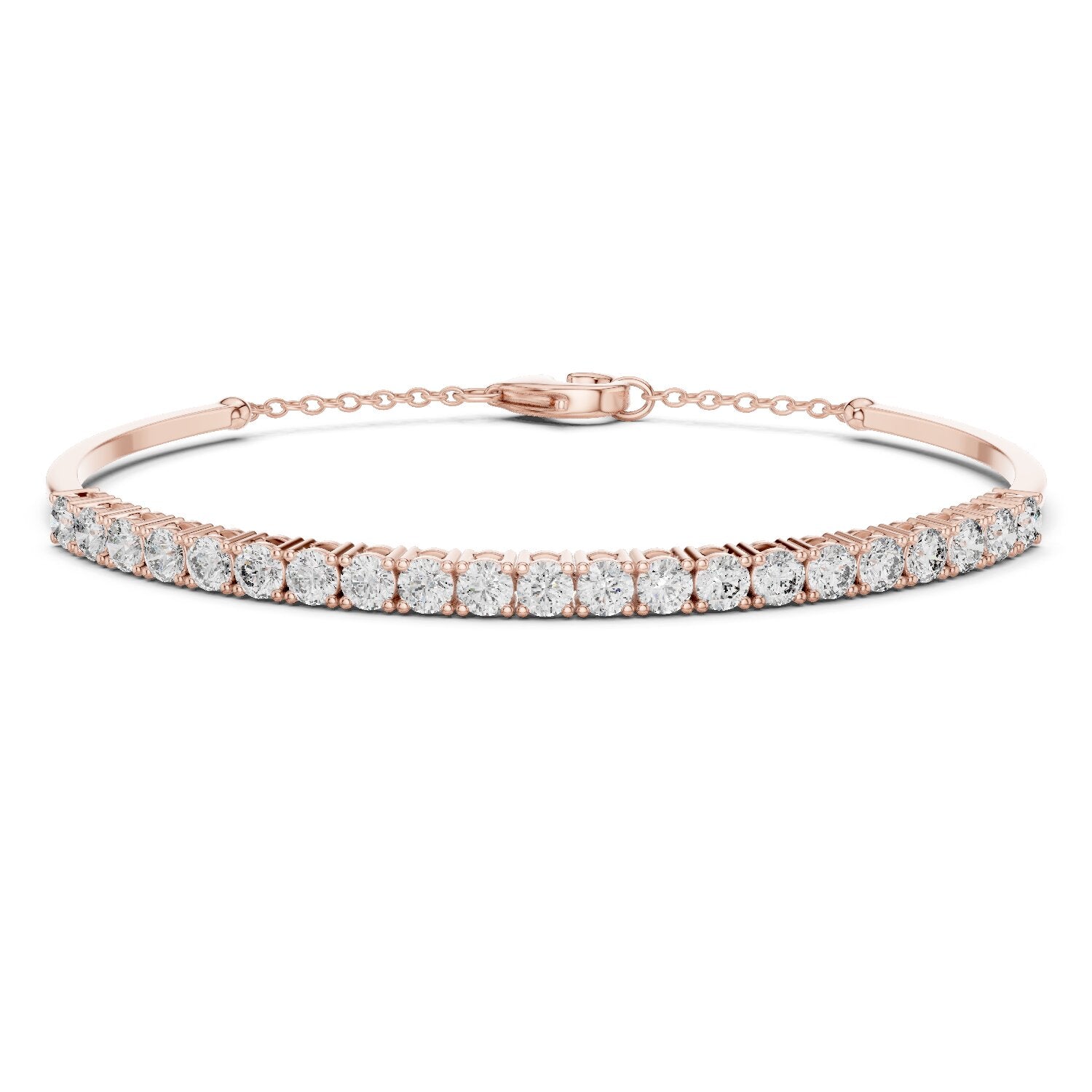 Round Bangle Lab Grown Diamond Bracelet