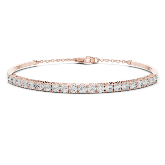 Round Bangle Lab Grown Diamond Bracelet