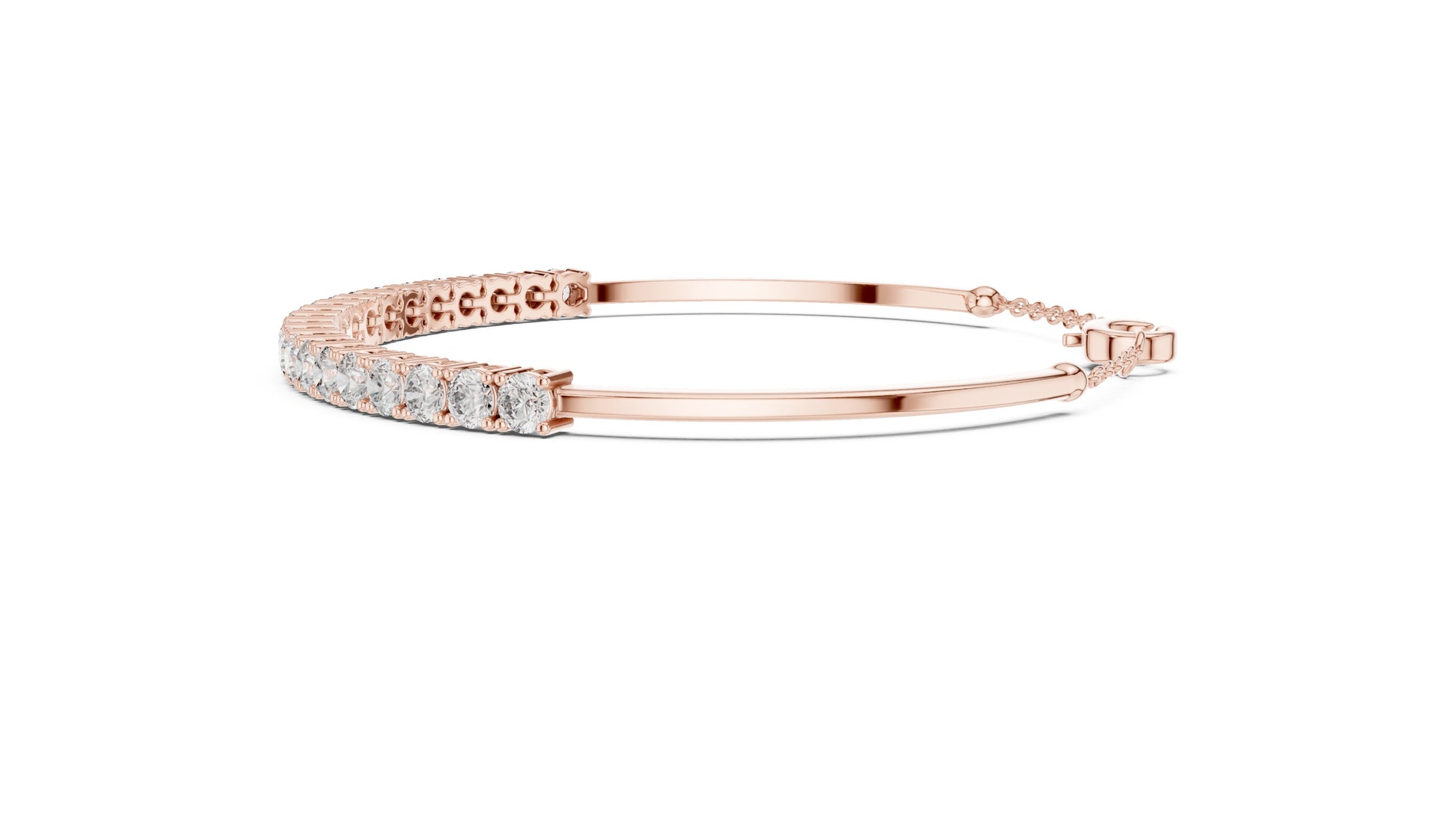Round Bangle Lab Grown Diamond Bracelet