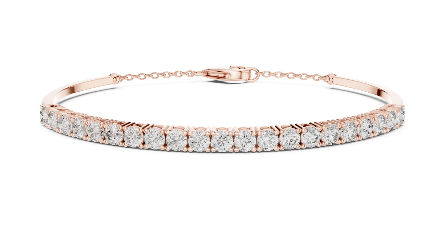 Round Bangle Lab Grown Diamond Bracelet