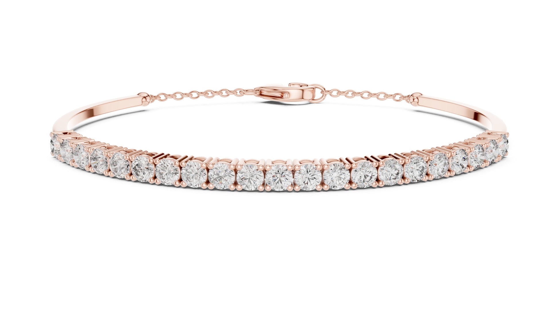 Round Bangle Lab Grown Diamond Bracelet