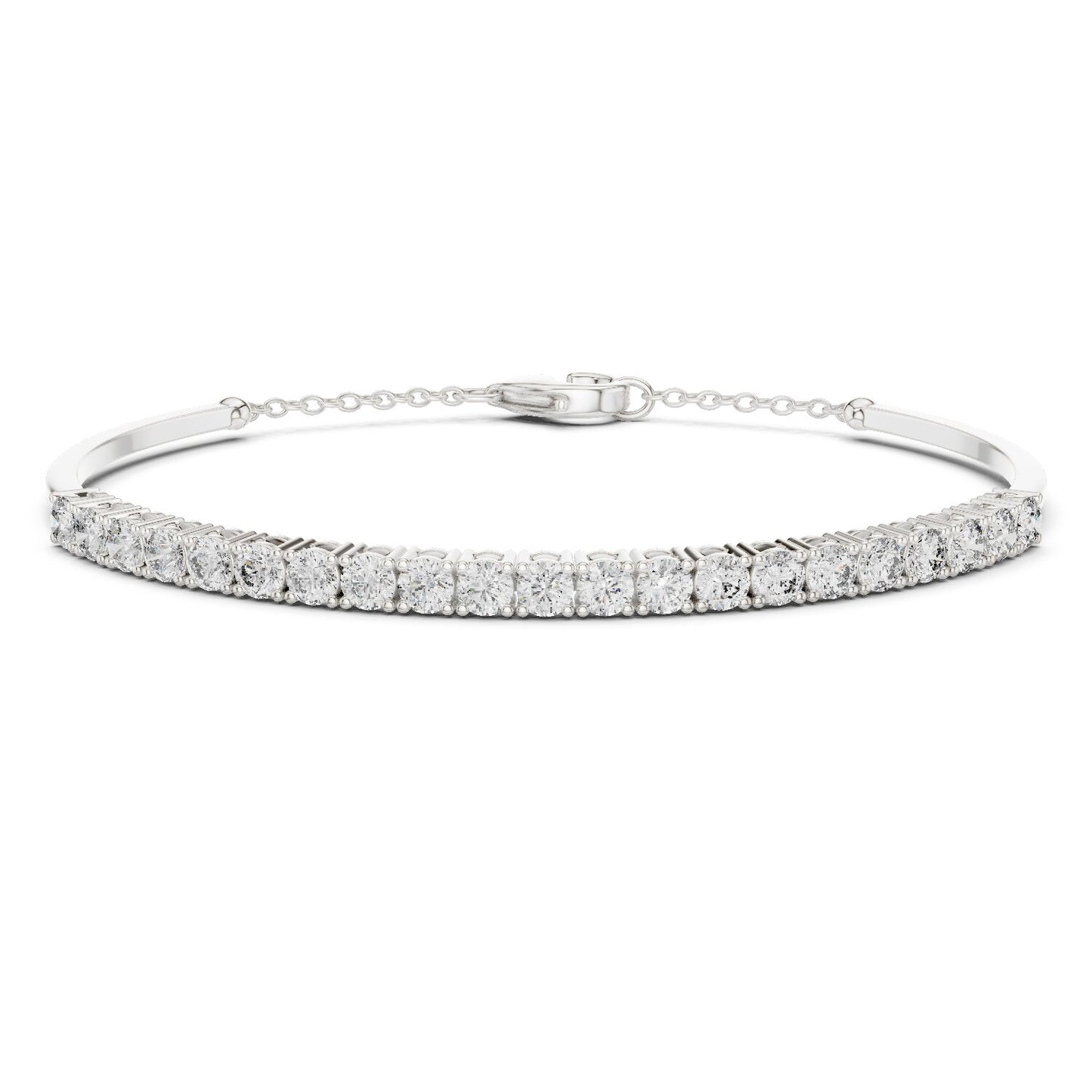 Round Bangle Lab Grown Diamond Bracelet