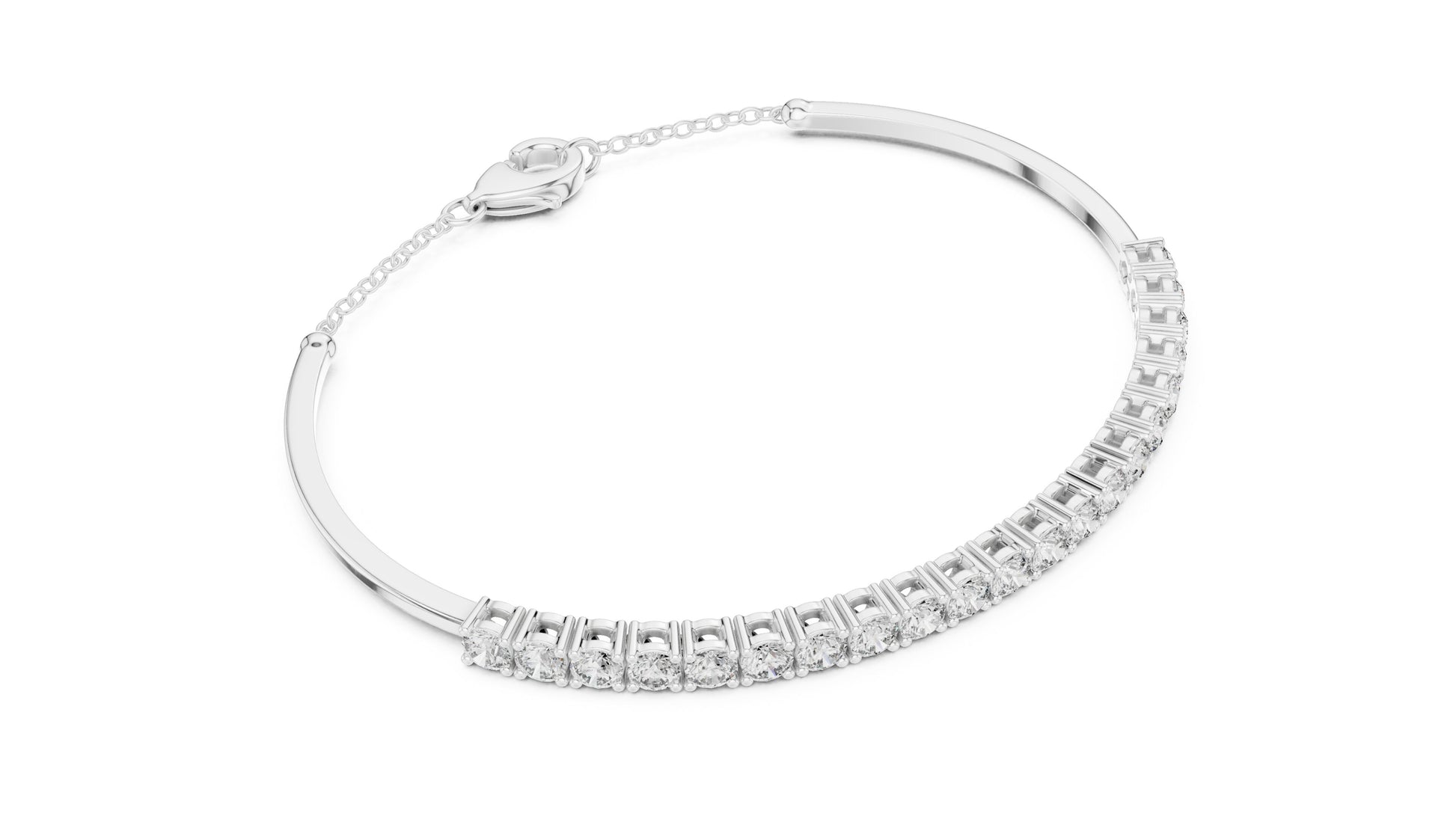 Round Bangle Lab Grown Diamond Bracelet