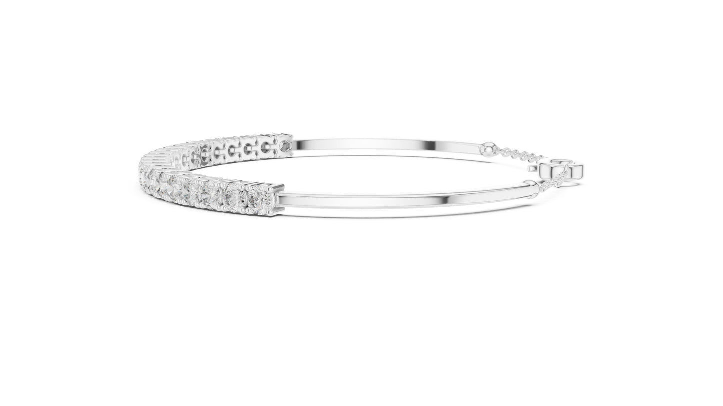 Round Bangle Lab Grown Diamond Bracelet