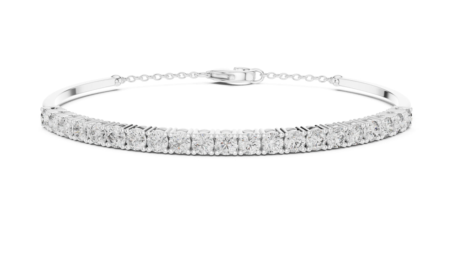 Round Bangle Lab Grown Diamond Bracelet