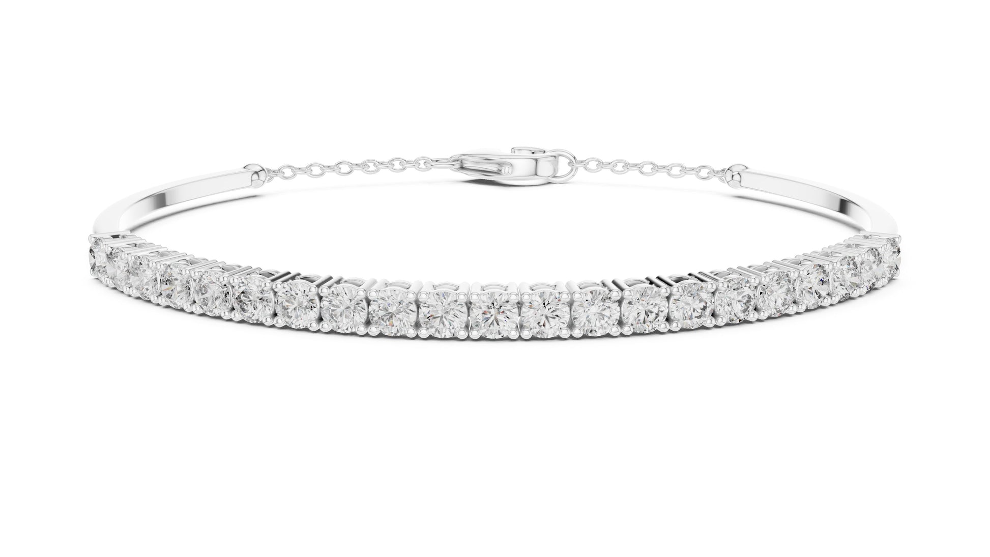Round Bangle Lab Grown Diamond Bracelet