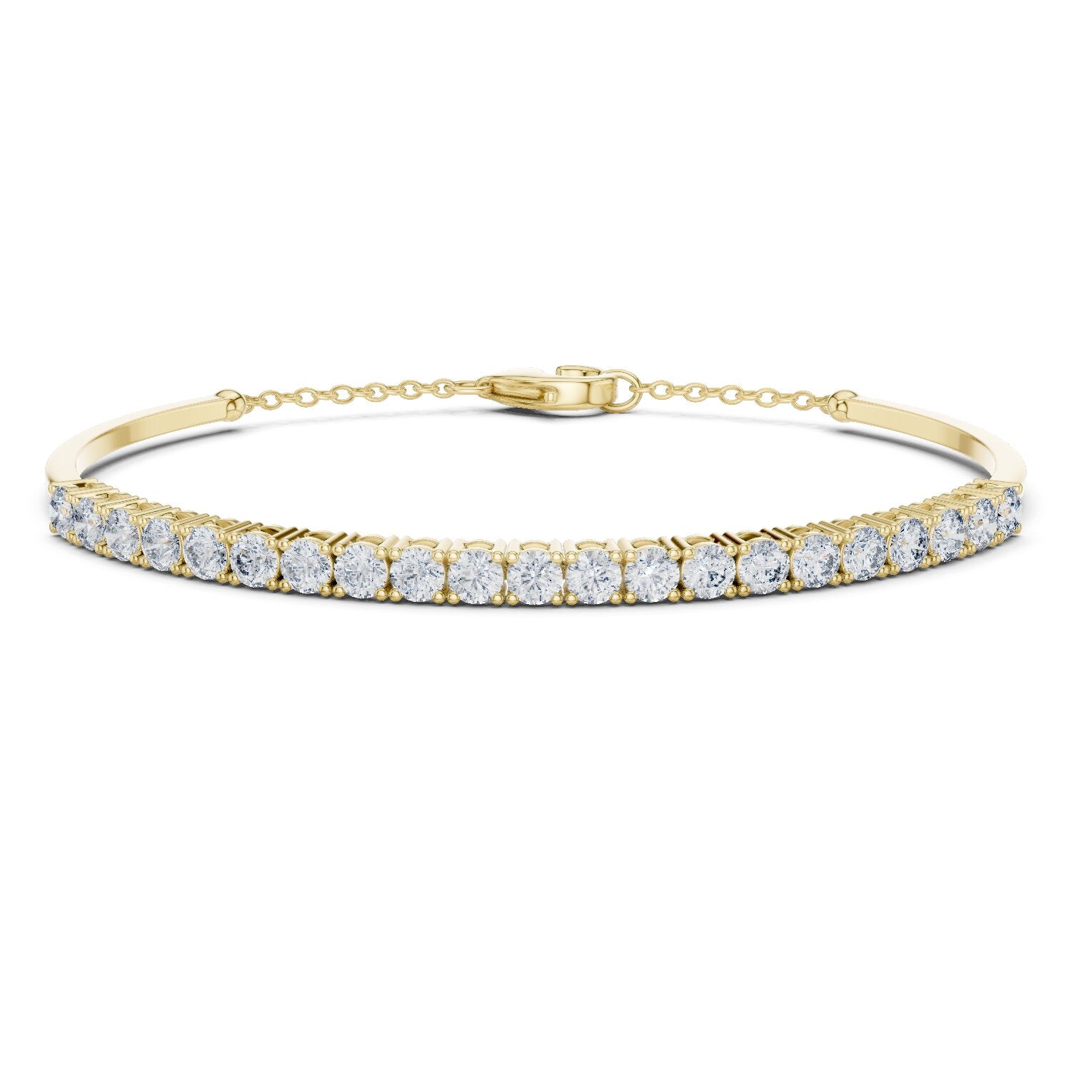 Round Bangle Lab Grown Diamond Bracelet