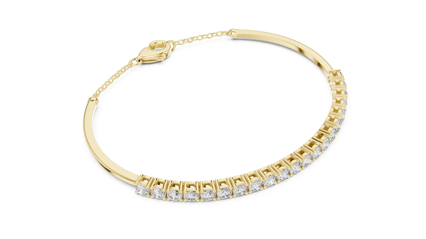 Round Bangle Lab Grown Diamond Bracelet