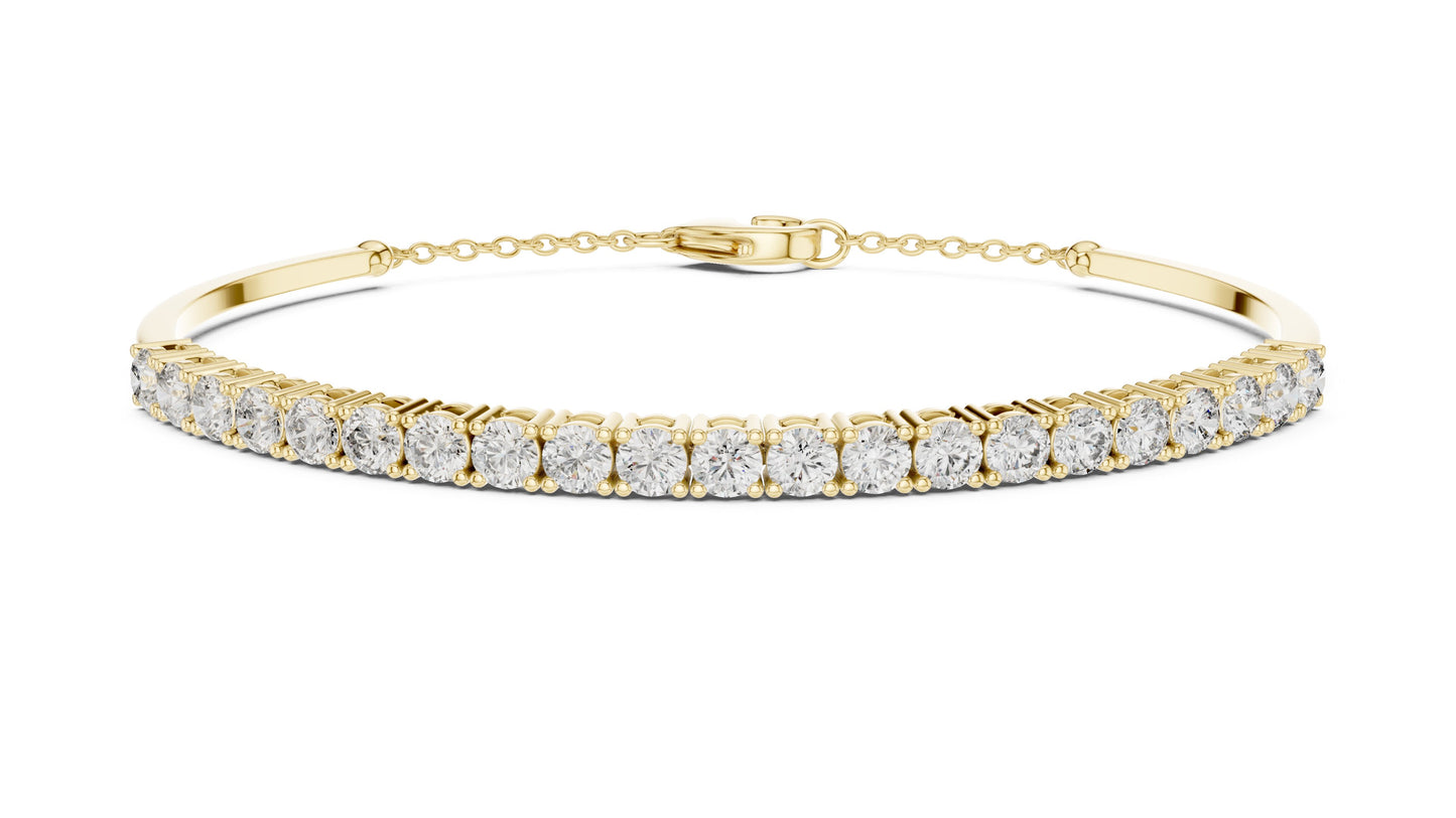 Round Bangle Lab Grown Diamond Bracelet