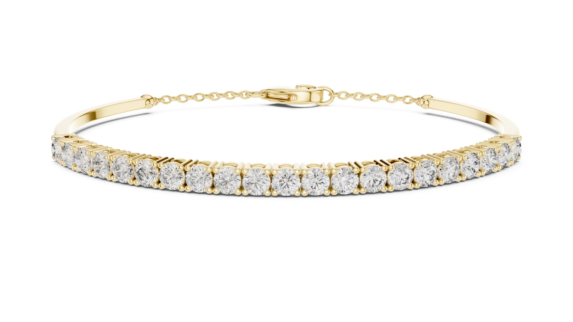 Round Bangle Lab Grown Diamond Bracelet