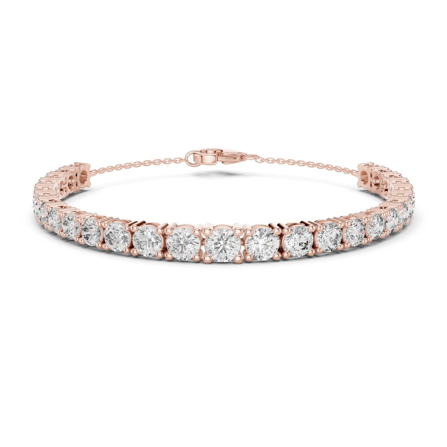 Round Tennis Lab Grown Diamond Bracelet
