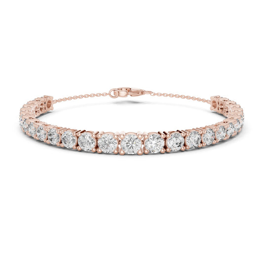 Round Tennis Lab Grown Diamond Bracelet
