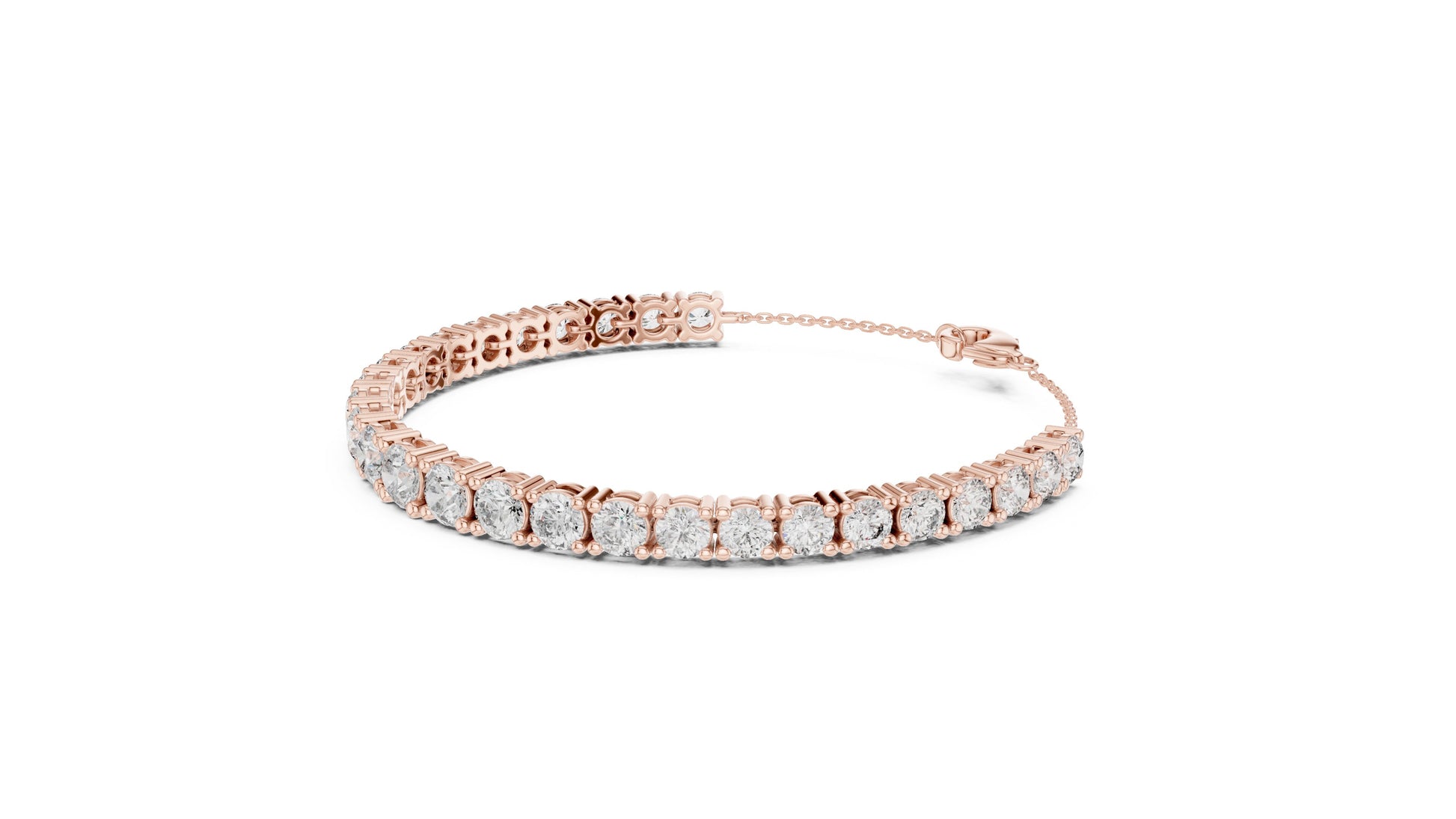 Round Tennis Lab Grown Diamond Bracelet