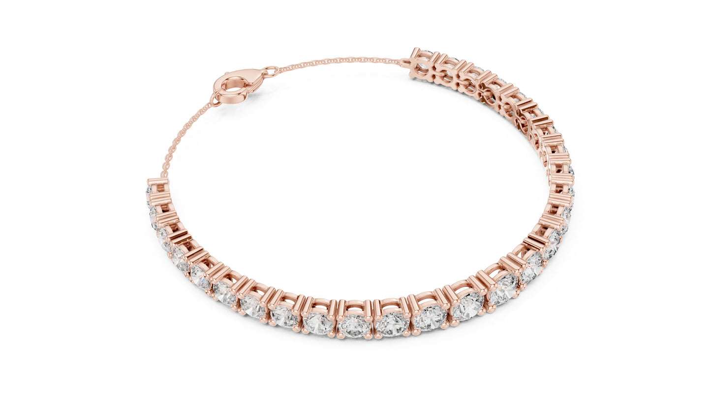 Round Tennis Lab Grown Diamond Bracelet