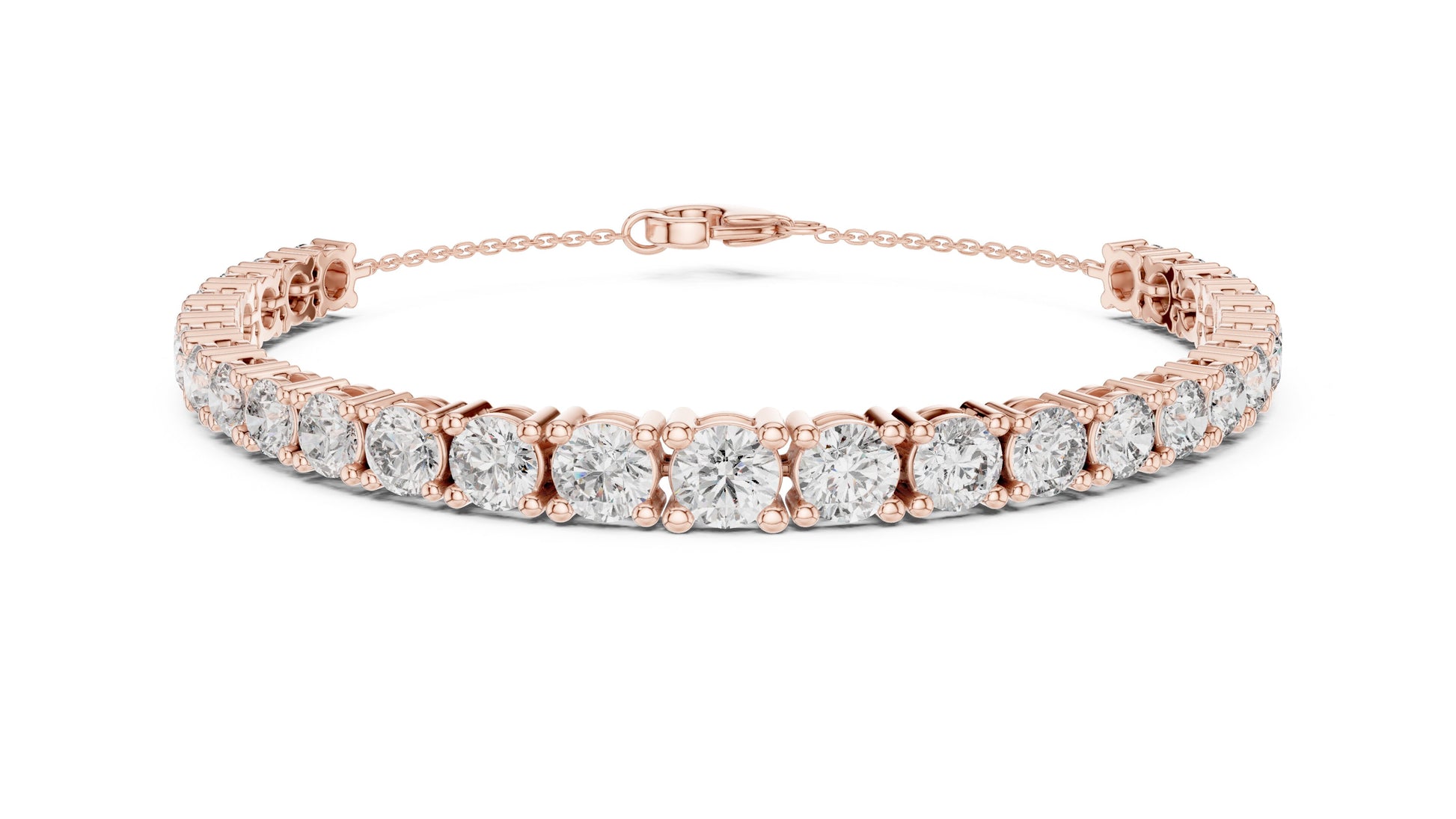 Round Tennis Lab Grown Diamond Bracelet