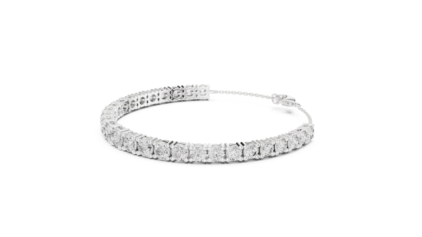 Round Tennis Lab Grown Diamond Bracelet