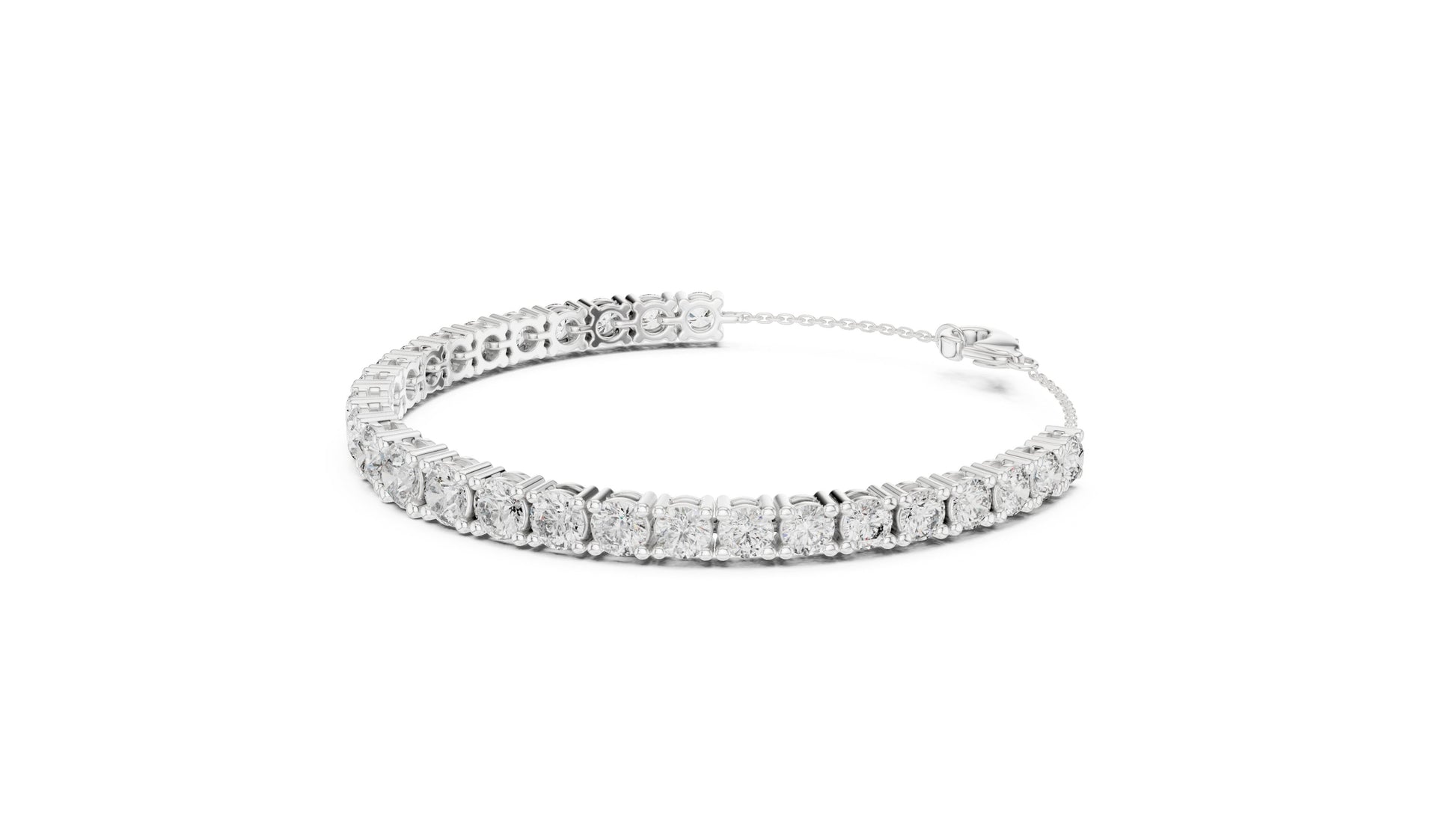 Round Tennis Lab Grown Diamond Bracelet