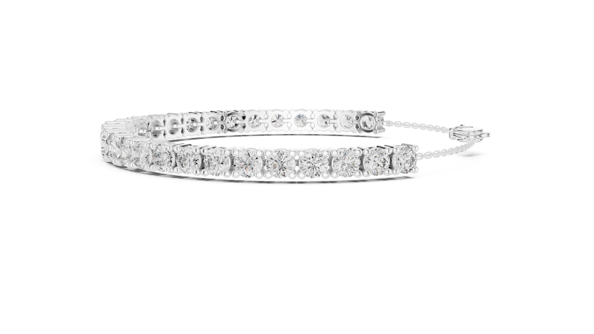 Round Tennis Lab Grown Diamond Bracelet
