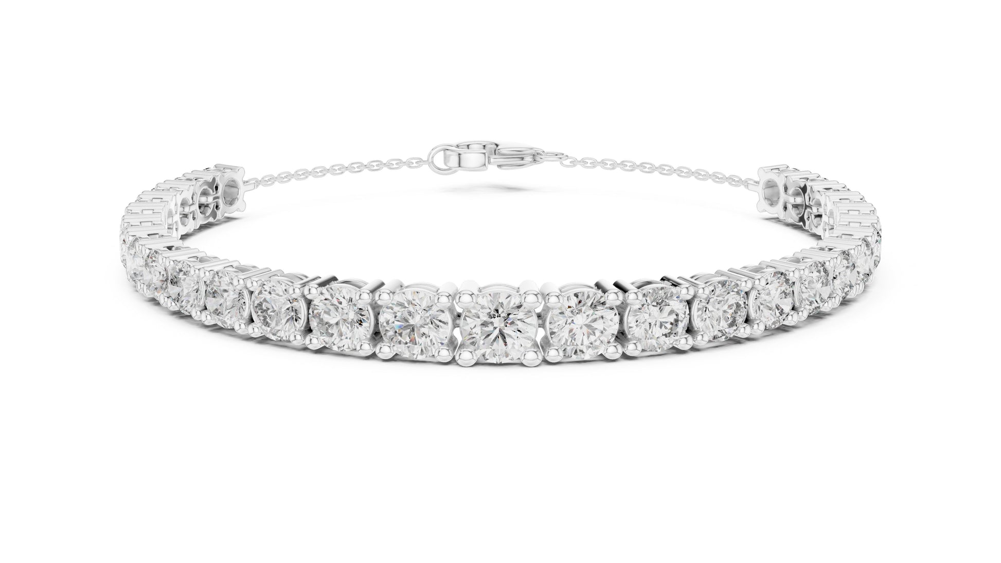 Round Tennis Lab Grown Diamond Bracelet