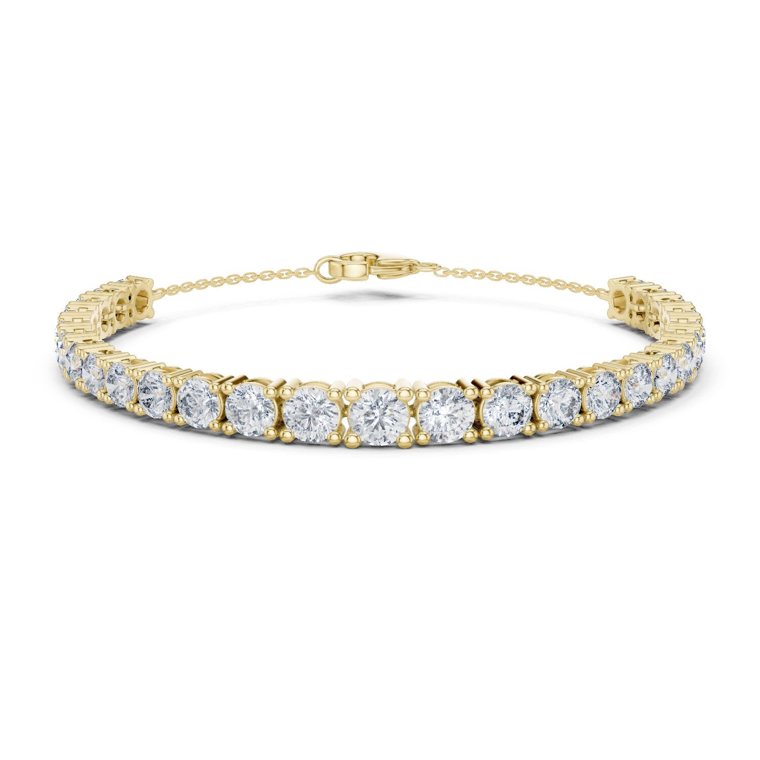 Round Tennis Lab Grown Diamond Bracelet