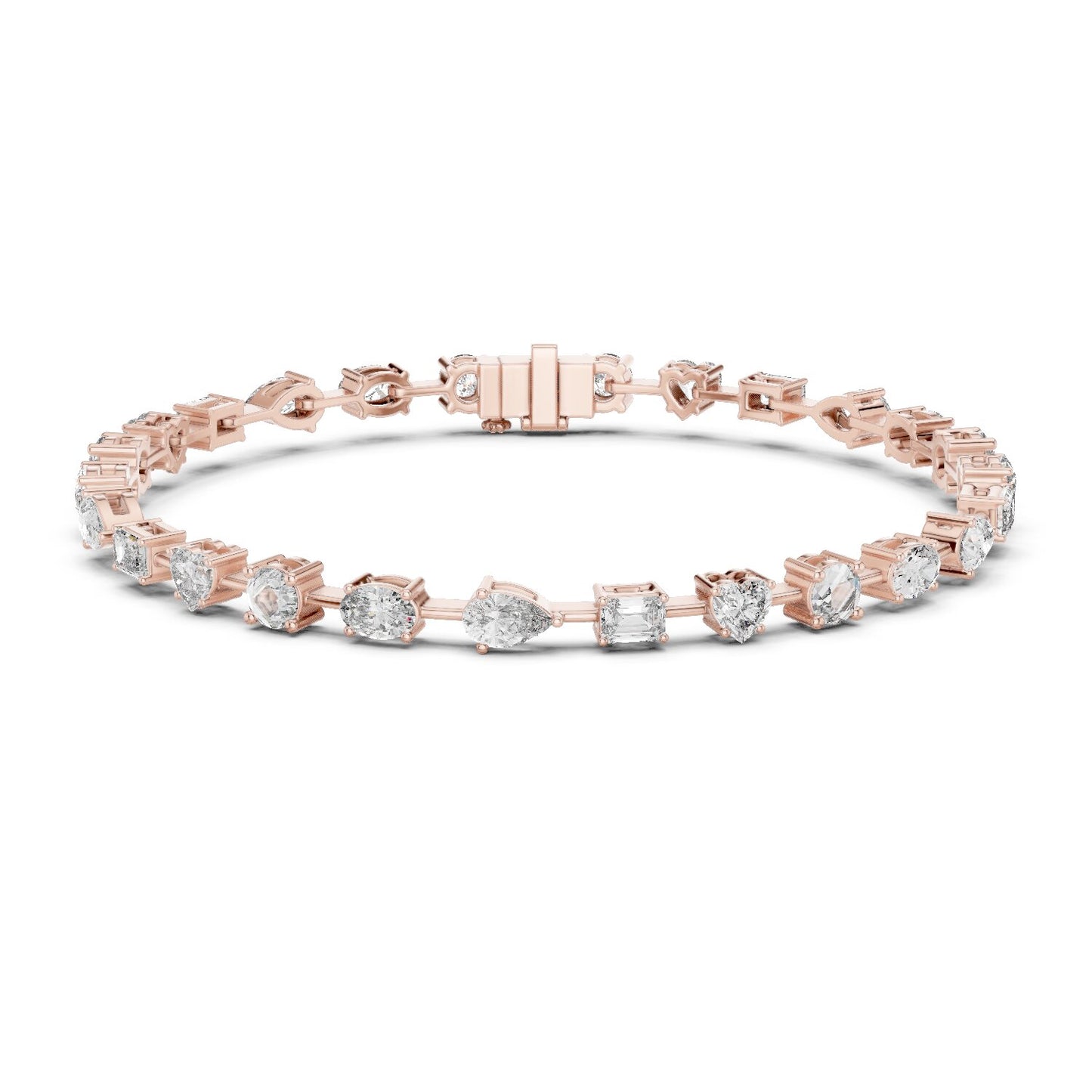Mixed Shape Lab Grown Diamond Tennis Bracelet