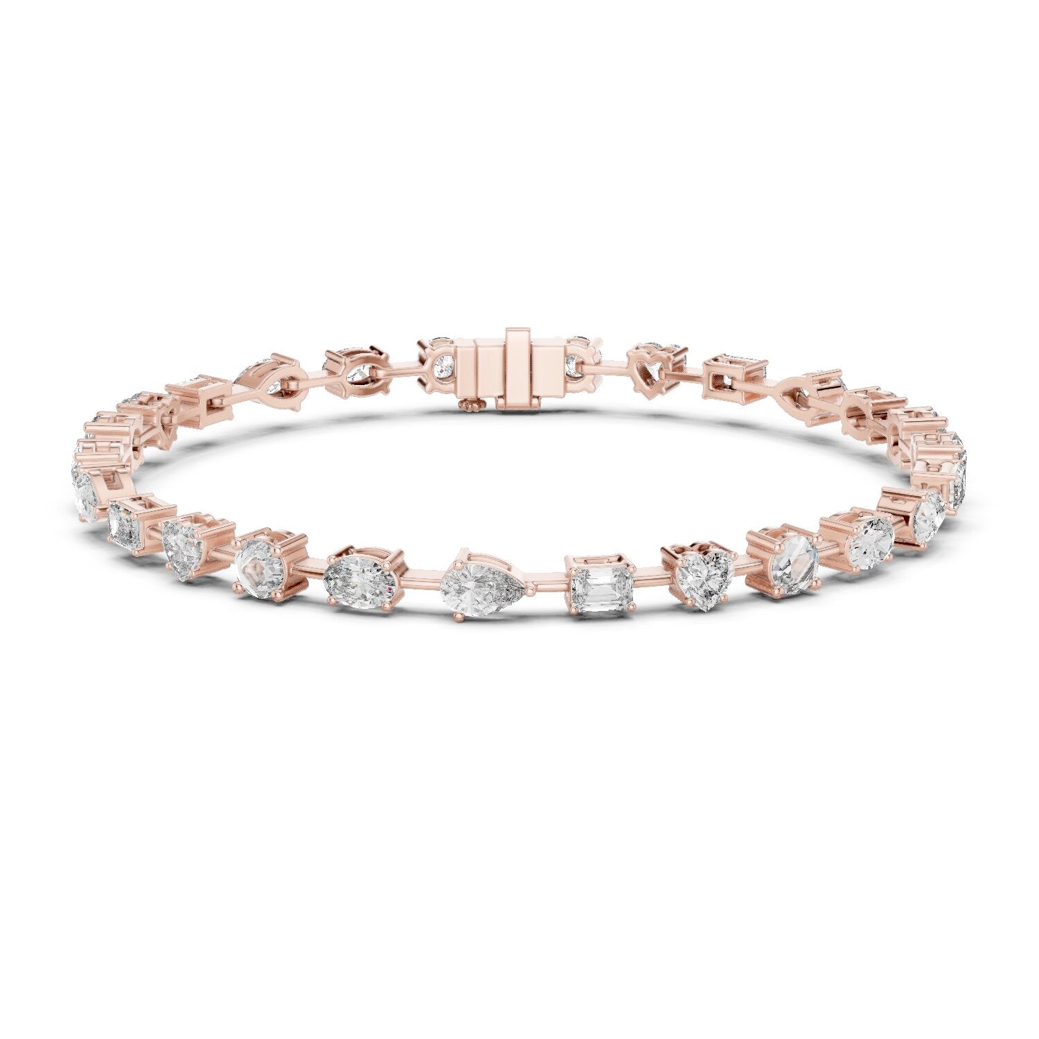 Mixed Shape Lab Grown Diamond Tennis Bracelet