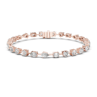 Mixed Shape Lab Grown Diamond Tennis Bracelet