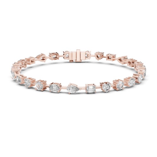 Mixed Shape Lab Grown Diamond Tennis Bracelet