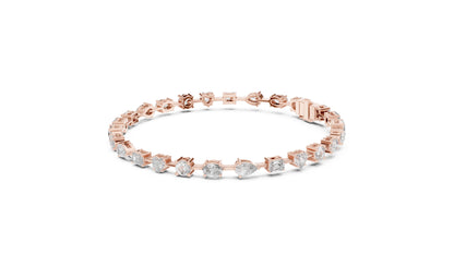 Mixed Shape Lab Grown Diamond Tennis Bracelet