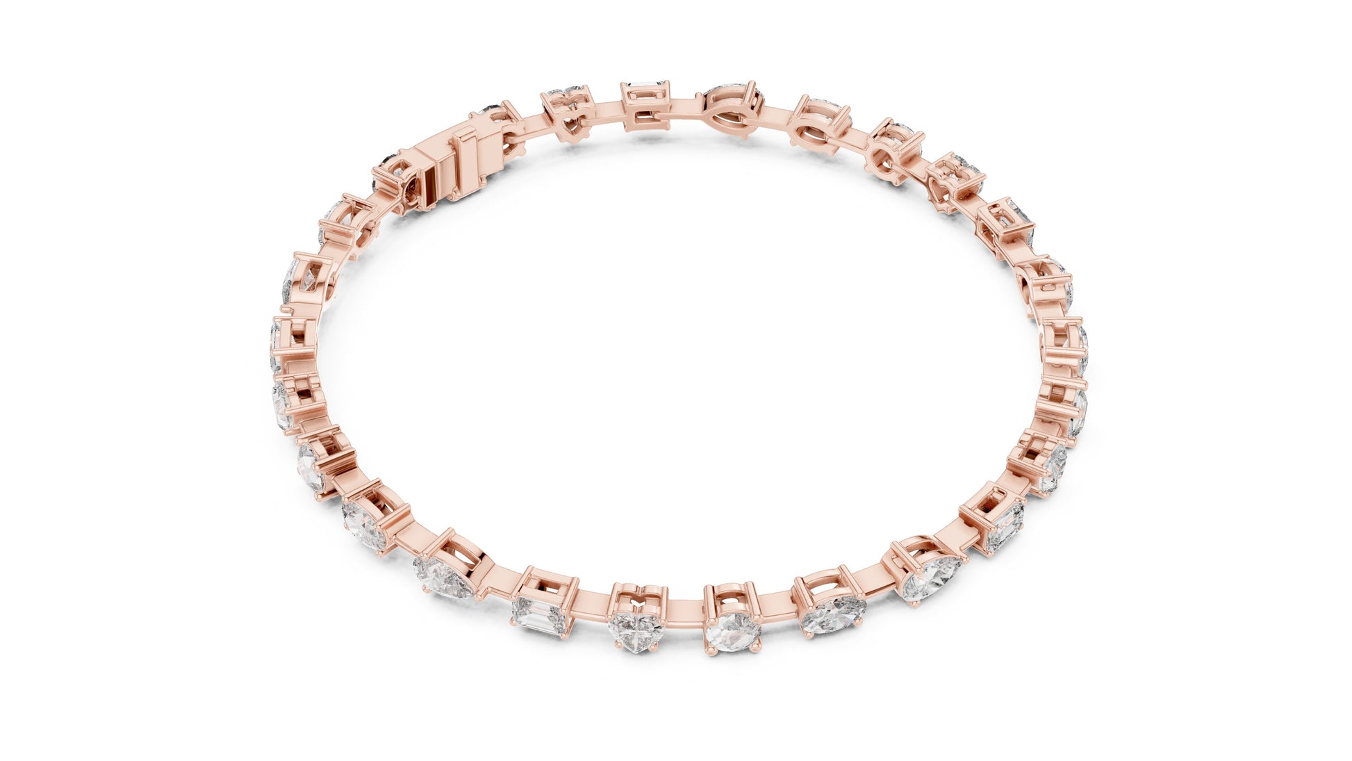 Mixed Shape Lab Grown Diamond Tennis Bracelet