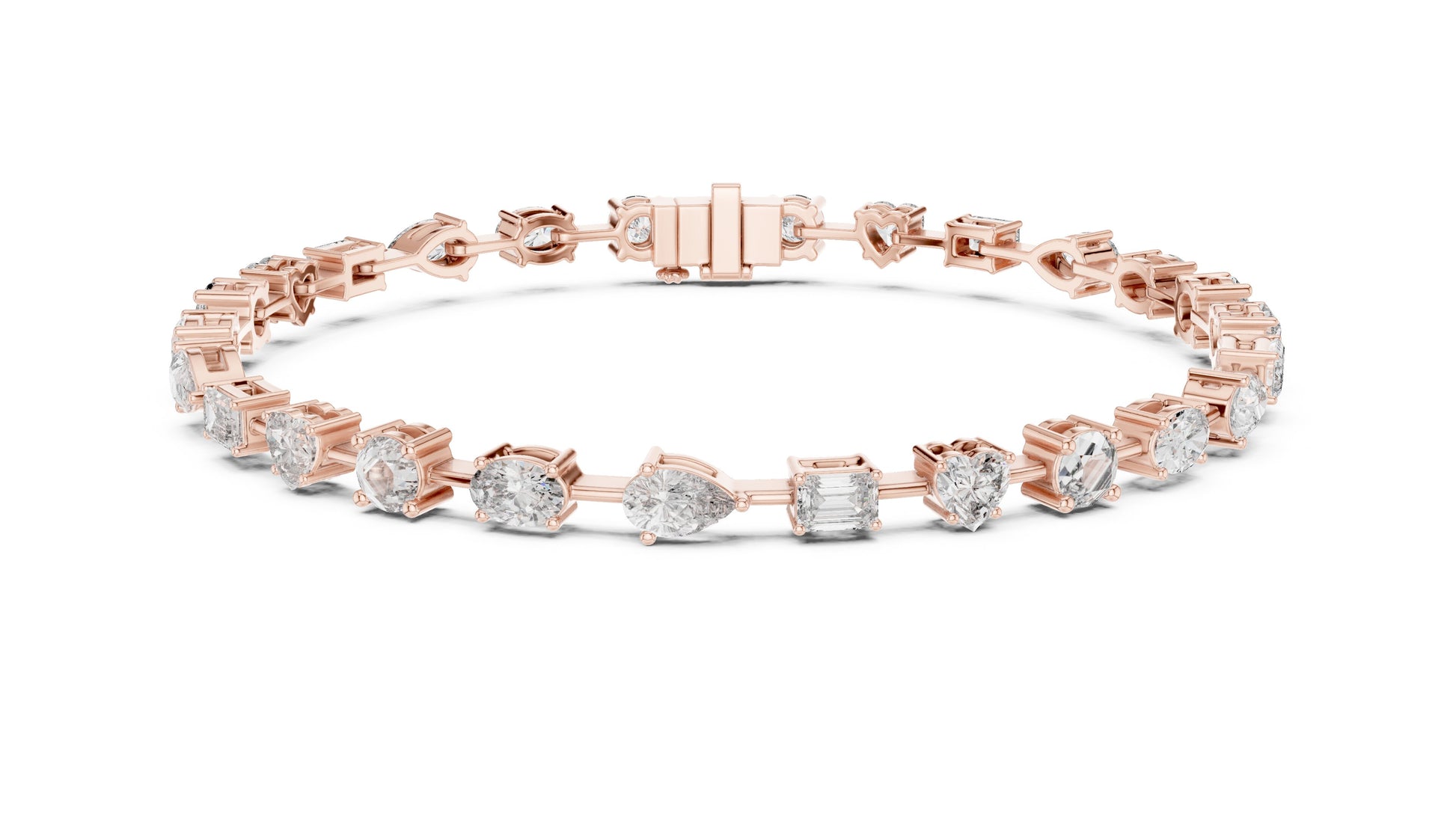Mixed Shape Lab Grown Diamond Tennis Bracelet