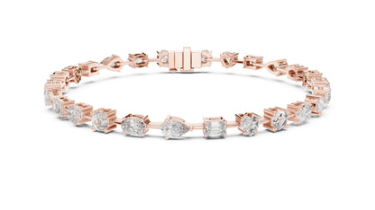 Mixed Shape Lab Grown Diamond Tennis Bracelet